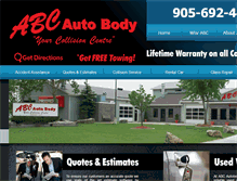 Tablet Screenshot of abcautobody.net